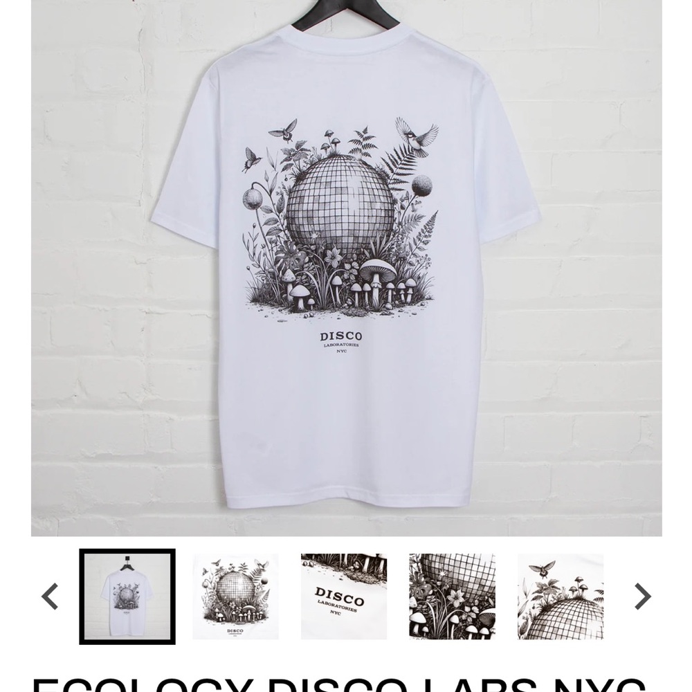White Graphic T-Shirt with Nature Design